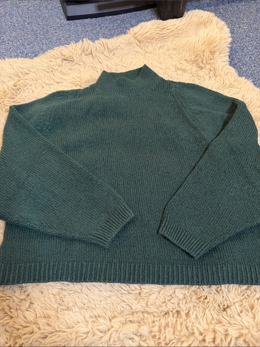 Old Navy Forest Green Mock Neck Knit Sweater